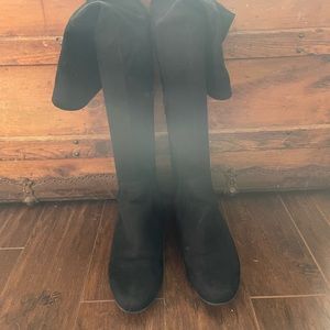 Over the Knee black suede Naturalizer boots